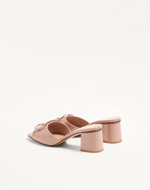 Valentino Garavani - Sandalo Slide Vlogo Signature In Vernice 60mm - Rose Cannelle - Donna - Sandali