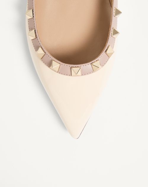 Valentino Garavani - Patent Rockstud Ballet Flat - Ivory/poudre - Woman - Ballerinas