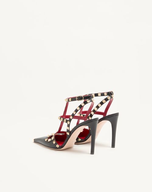 Valentino Garavani - ロックスタッズ キッドスキン パンプス 100mm - ブラック - ウィメンズ - パンプス