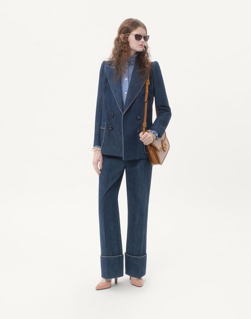 Valentino - Chambray Denim Jacket - Blue - Woman - Denim