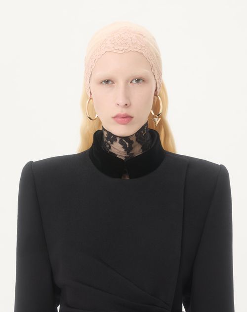 Valentino - Compact Drap Coat - Black - Woman - Coats And Outerwear