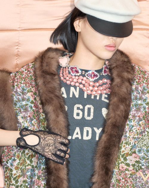 Valentino Garavani - Valentino Garavani Vlogo Signature Wool Cap With Leather Visor - Ivory - Woman - Hats And Gloves