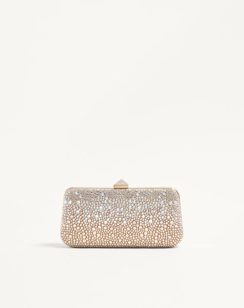 Valentino Garavani - Carry Secrets Rhinestone Minaudiere - Crystal/honey - Woman - Clutches