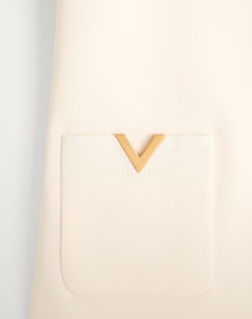 Valentino - Crepe Couture Short Dress - Ivory - Woman - Dresses