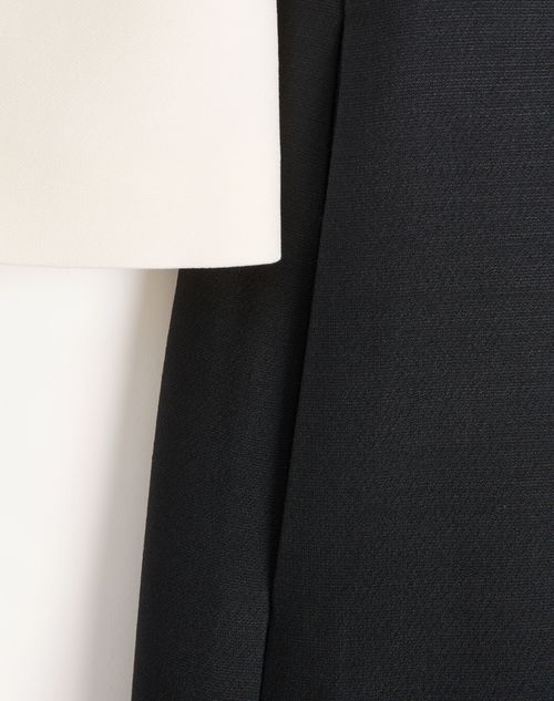 Valentino - Crepe Couture Midi Dress - Black/ivory - Woman - Dresses