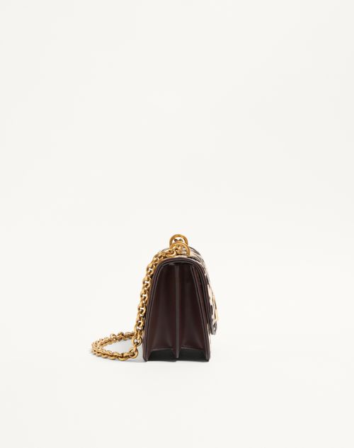 Valentino Garavani - Valentino Garavani Vain Small Shoulder Bag In Pony Effect Calfskin With Animalier Print - Natural/brown - Woman - Shoulder Bags