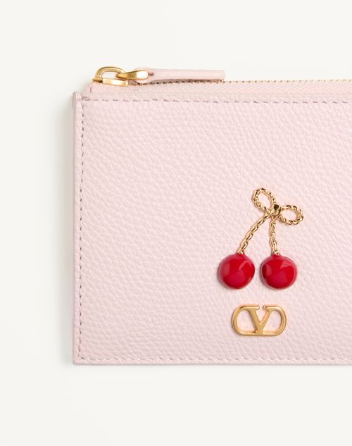 Valentino Garavani - チェリフィック グレインカーフスキン カードホルダー - ローズクオーツ - ウィメンズ - 