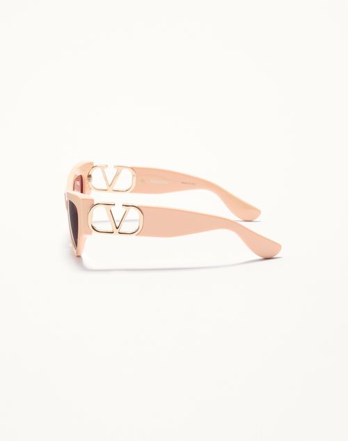 Valentino - Occhiale Cat-eye In Acetato - Beige/marrone - Donna - Occhiali