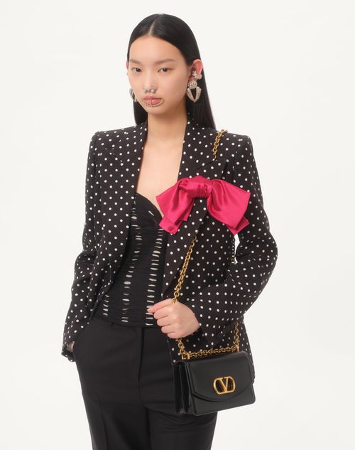 Valentino - Chiffon Top With Plusdepois Print - Black/birch - Woman - Shirts And Tops