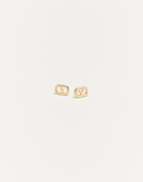 Valentino Garavani - Ovalette Metal Earrings - Gold - Woman - Jewelry