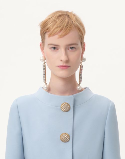 Valentino - Crepe Couture Midi Dress - Pastel Gray - Woman - Dresses