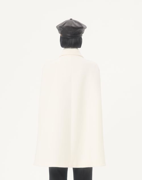 Valentino - Drill Double Cape - Ivory - Woman - Coats And Outerwear