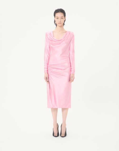 Valentino - Abito In Crepe Satin - Rosa - Donna - Abiti