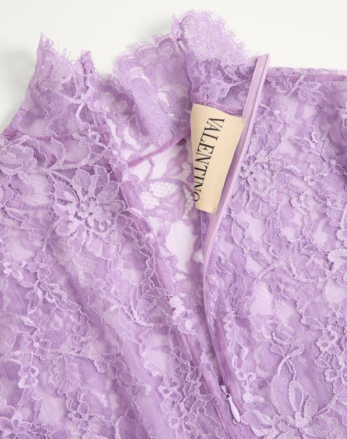 Valentino - Floral Lace Body - Soft Wisteria - Woman - Shirts And Tops