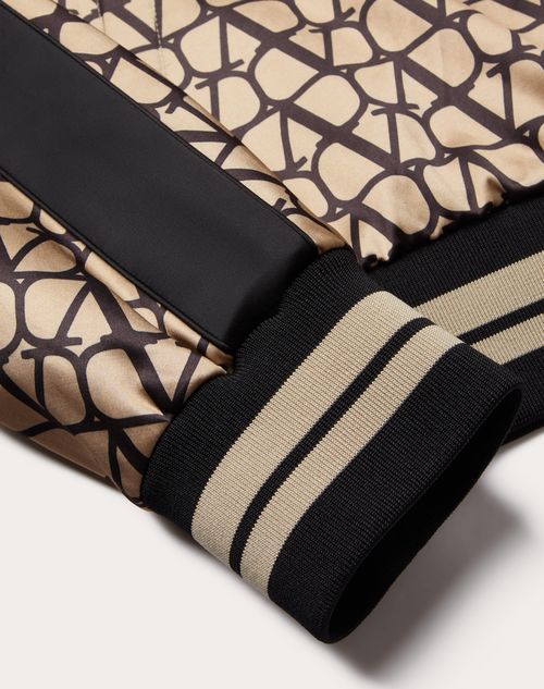 Valentino - Viscose Bomber Jacket With Toile Iconographe Print - Beige/black - Man - Outerwear