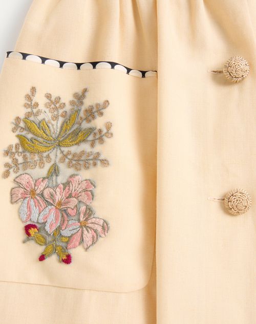 Valentino - Long Embroidered Skirt - Birch/multicolour - Woman - Skirts