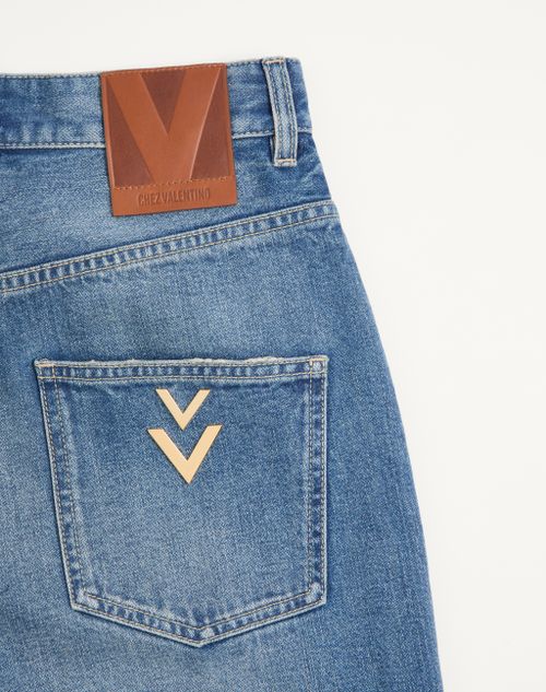 Valentino - Denim Pants - Denim - Woman - Denim