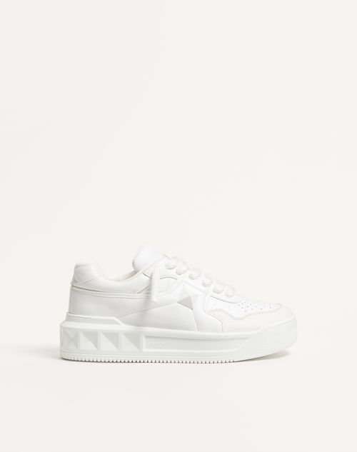 Valentino Garavani One Stud Xl Nappa Leather Low-top Sneaker Man White 46