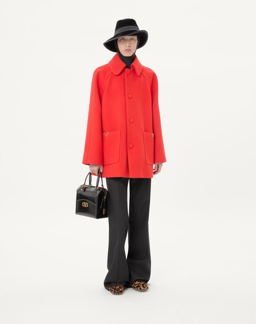 Valentino - ヴァレンティノ ウールドラップ シングルブレスト コート - レッド - メンズ - コート＆ブレザー