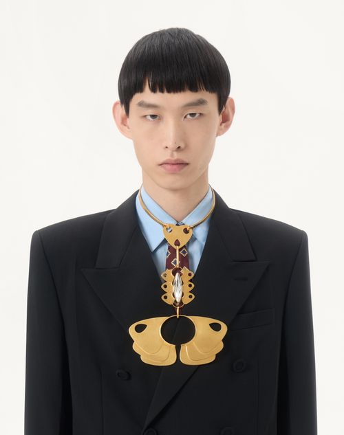 Valentino - Valentino Double-breasted Wool Jacket With Pressed Crease - Black - Man - Coats And Blazers