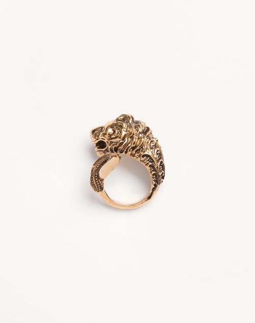 Valentino Garavani - Zoomorphe Metal Ring - Brass - Man - Jewelry