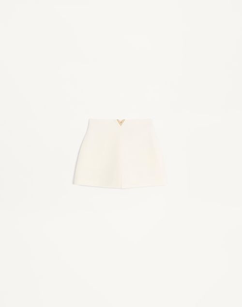 Valentino Crepe Couture Shorts Woman Ivory 42