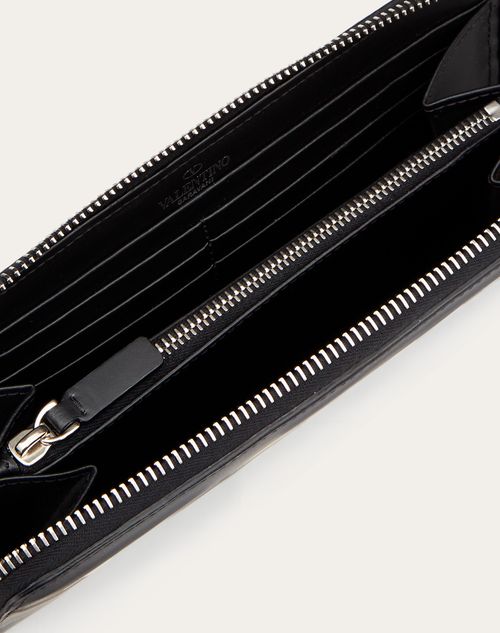 Valentino Garavani - Vltn Wallet - Black/white - Man - Accessories