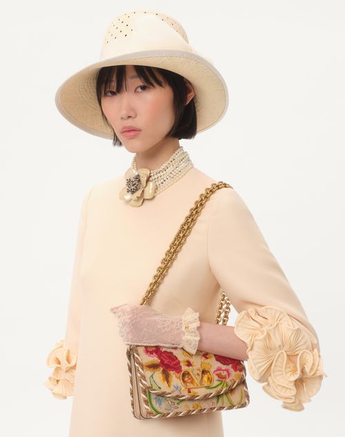 Valentino Garavani - Valentino Garavani Vain Small Embroidered Shoulder Bag - Multicolor - Woman - Shoulder Bags