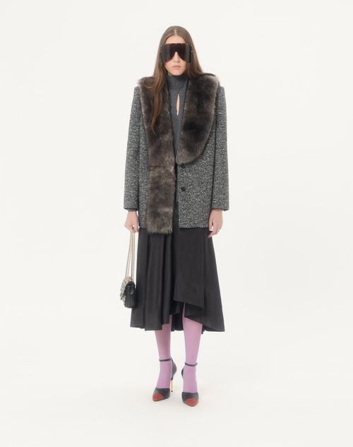 Valentino - Taffeta Midi Skirt - Black - Woman - Skirts
