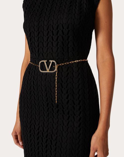 Valentino Garavani - Vlogo Signature Chain Belt - Gold - Woman - Belts