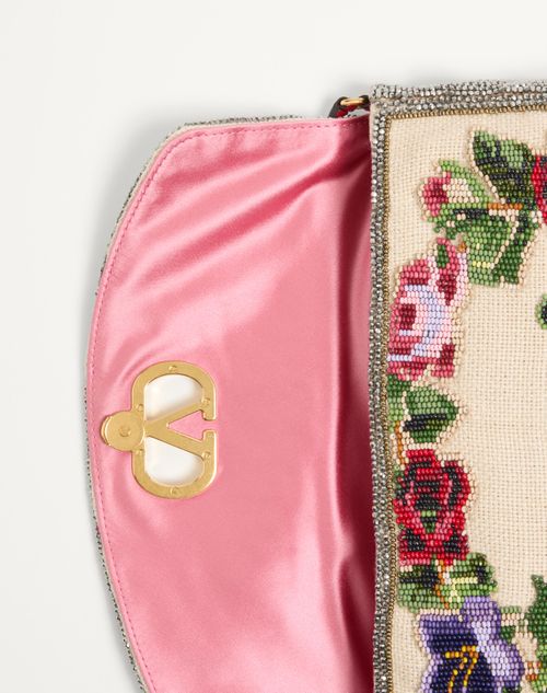 Valentino Garavani - Valentino Garavani Devain Embroidered Small Shoulder Bag - Multicolor - Woman - Clutches