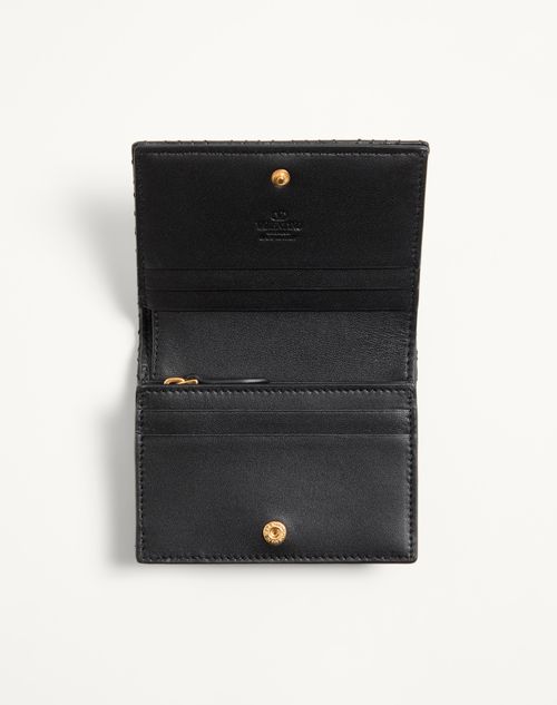 Valentino Garavani - Valentino Garavani Quiltie 67 Wallet In Quilted Nappa Leather - Black - Woman - Wallets And Small Leather Goods