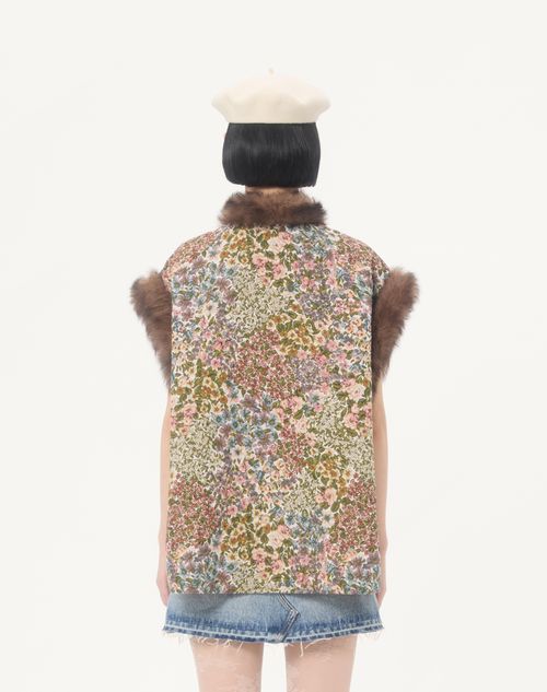 Valentino - Gobelin Apres L'hiver Fiorellini Vest - Multicolor - Woman - Coats And Outerwear