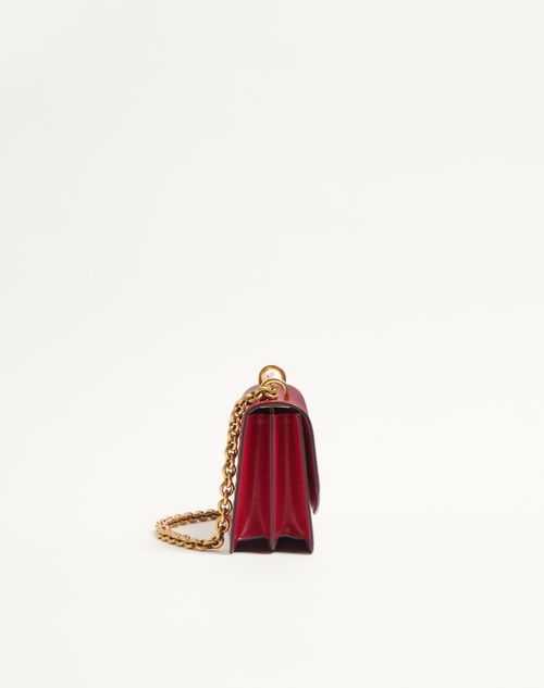 Valentino Garavani - Small Valentino Garavani Vain Shoulder Bag In Shiny Calfskin - Rosso Valentino - Woman - Shoulder Bags