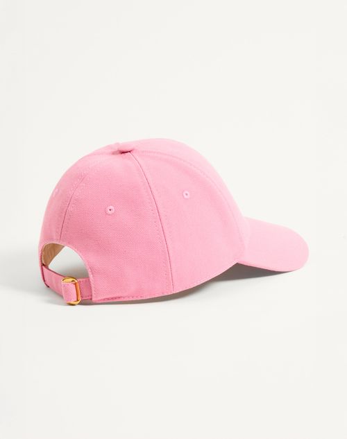 Valentino Garavani - Chez Valentino Cotton Baseball Cap - Pastel Pink/butter - Woman - Hats And Gloves