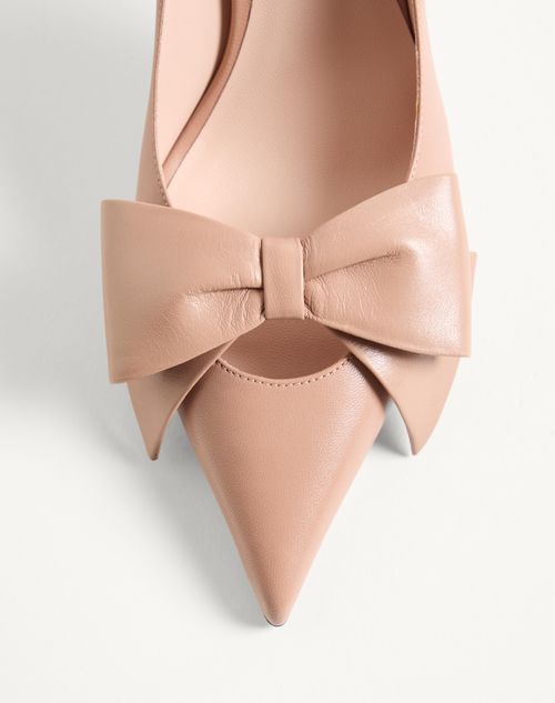 Valentino Garavani - Bowow Pump In Kidskin 100mm - Rose Cannelle - Woman - Pumps