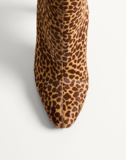 Valentino Garavani - Hotty Stiefel Aus Kalbsleder Mit Pony-effekt, 100 mm - Animalier - Frau - Stiefel