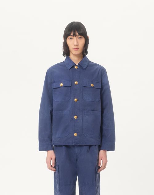 Valentino - Denim Safari Jacket - Blue - Man - Denim