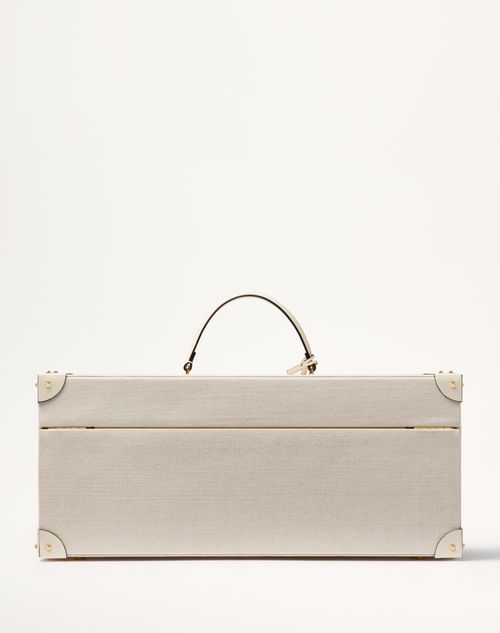 Valentino Garavani - Valentino Garavani Perfume Case For 7 X 100 Ml In Canvas And Calfskin With Metal Studs - Natural/ivory - Woman - Anatomy Of Dreams