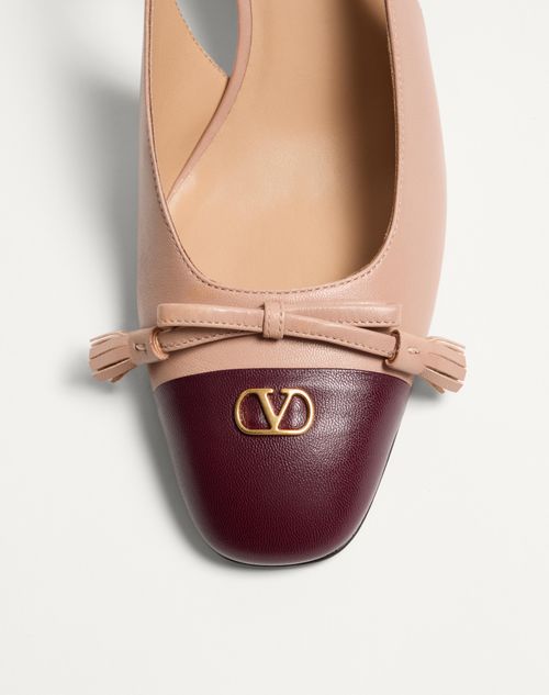 Valentino Garavani - Valet Du Roi Kidskin Slingback Pumps 60mm - Rose Cannelle/garnet - Woman - Pumps