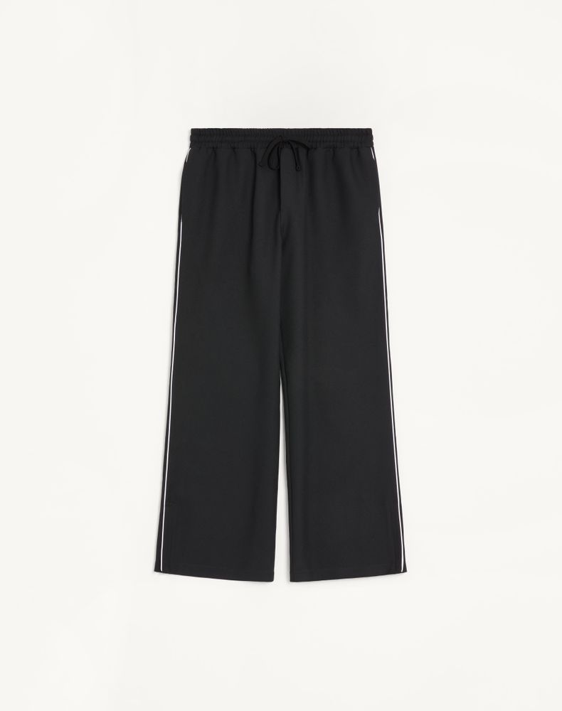 Valentino Men's Black Nylon Trousers With Vlogo Patch Man Xxl