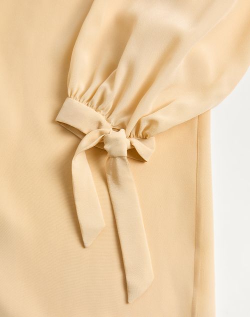 Valentino - Crepe De Chine Shirt - Birch - Woman - Shirts And Tops