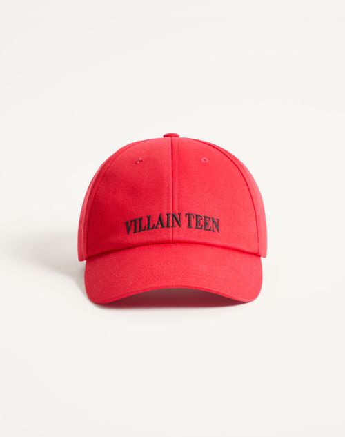 Valentino Garavani - Baseball Cap Valentino Myvilla In Cotone Con Ricamo - Rosso/nero - Uomo - Cappelli E Guanti
