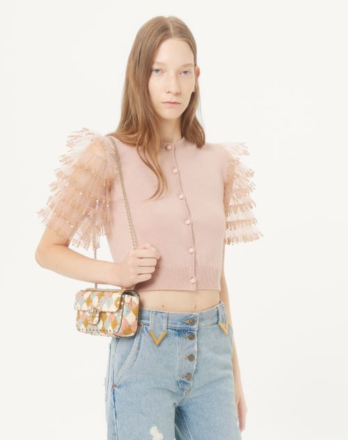 Valentino - Valentino Cashmere Cardigan - Skin - Woman - Knitwear