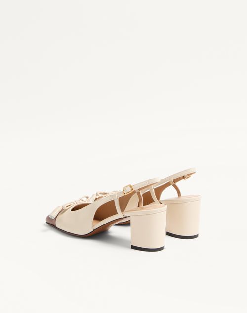 Valentino Garavani - Valet Du Roi Kidskin Slingback Pumps 60mm - Butter/tobacco - Woman - Pumps