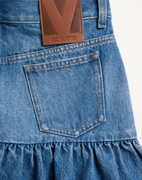 Valentino - Denim Mini Skirt - Blue - Woman - Denim