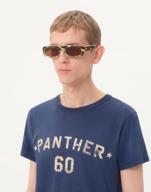 Valentino - Sleek Rectangular 90s Acetate Eyewear - Ivory/amber - Unisex - Eyewear