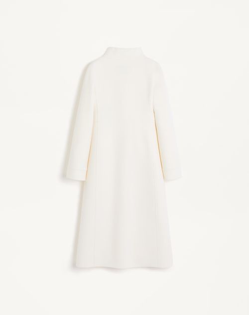 Valentino - Compact Drap Coat - Ivory - Woman - Coats And Outerwear