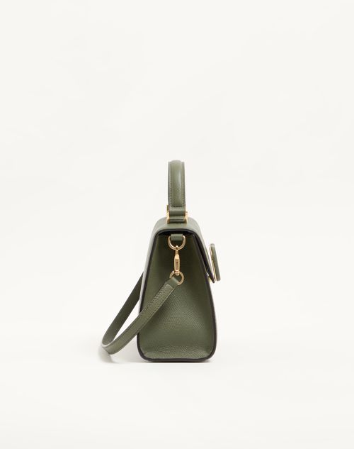 Valentino Garavani - Valentino Garavani Vsling Small Handbag In Grainy Calfskin - Military Green - Woman - Top Handle Bags