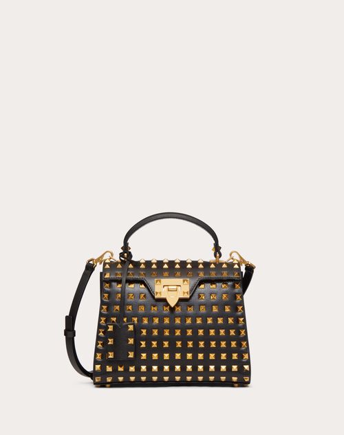 Rockstud Grainy Calfskin Box Bag With All-over Studs for Woman in 